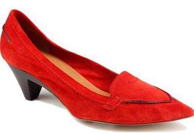 Rote Ballerinas mit Absatz Biviel
